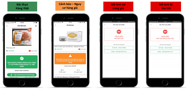 Hiển thị thông tin xác thực trên app Hiển thị thông tin xác thực trên app