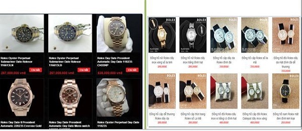 Đồng hồ online có thể là hàng giả