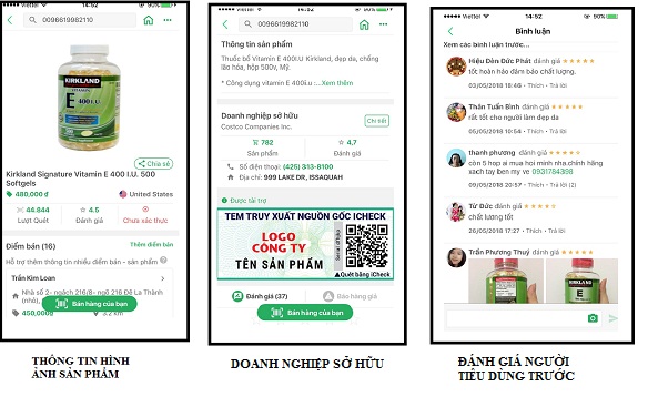 Thông tin sản phẩm sau khi truy xuất mã vạch