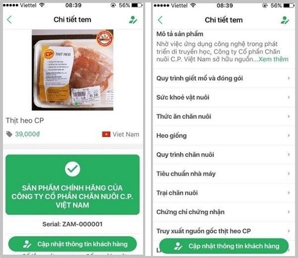 Tem xác thực thịt heo chính hãng Tem xác thực thịt heo chính hãng